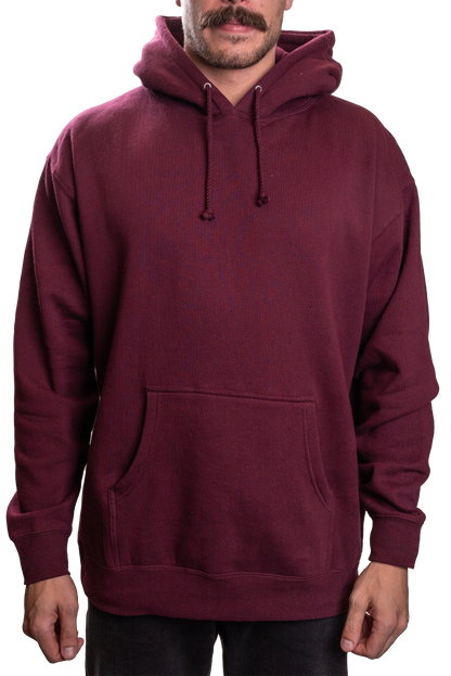IND4000G - Mens Organic / Recycled Hooded Pullover - Maroon / XS - HOODIES