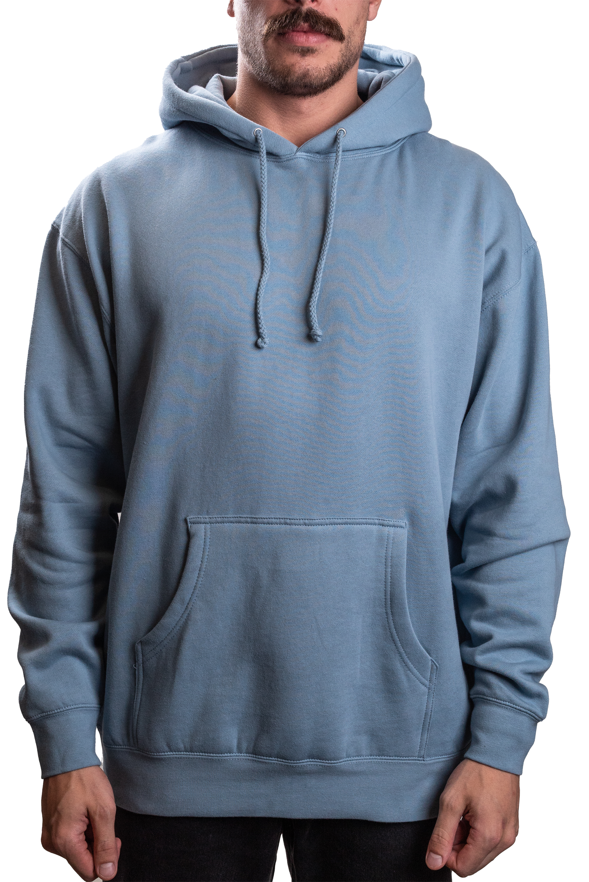 IND4000G - Mens Organic / Recycled Hooded Pullover - Misty Blue / XS - HOODIES