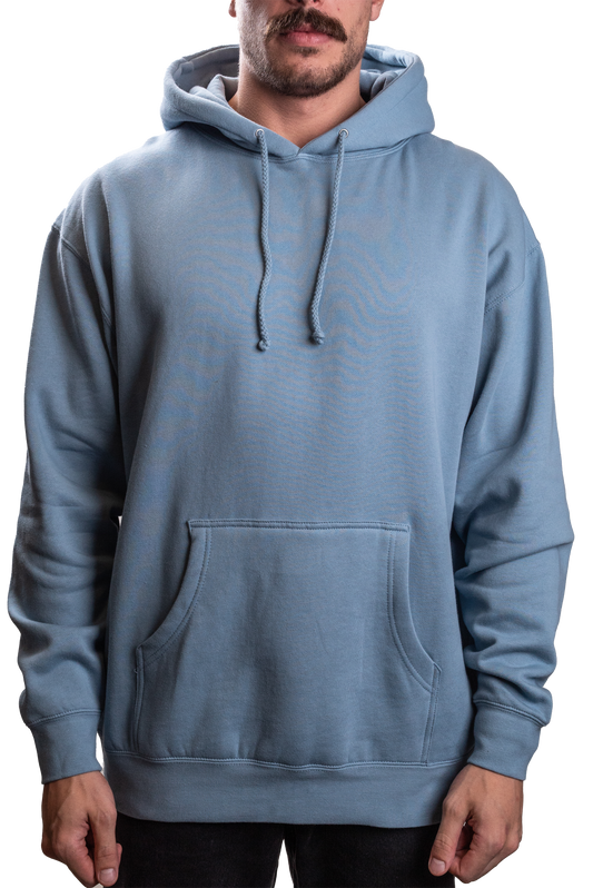 IND4000G - Mens Organic / Recycled Hooded Pullover - Misty Blue / XS - HOODIES