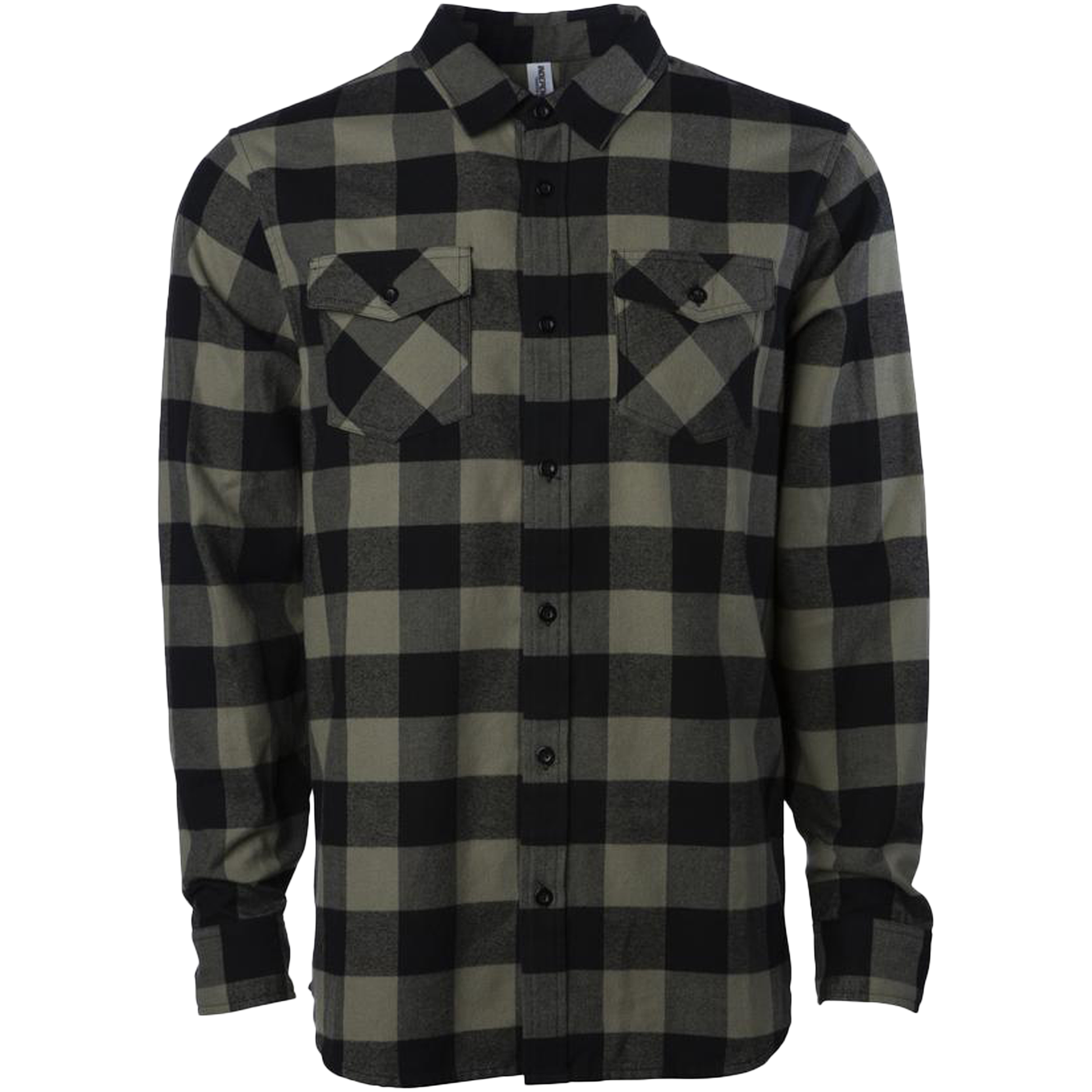 EXP50F - Men’s Flannel Shirt - Olive Black / XS - SHIRTS