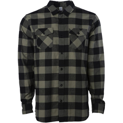 EXP50F - Men’s Flannel Shirt - Olive Black / XS - SHIRTS