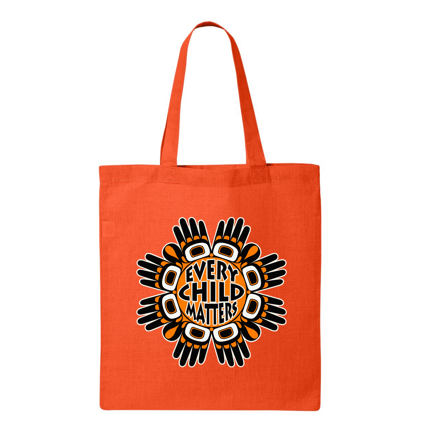 "Every Child Matters" Cotton Tote Bag – Circular Hands Design every child matters orange shirt day Reconciliation tote tote bags