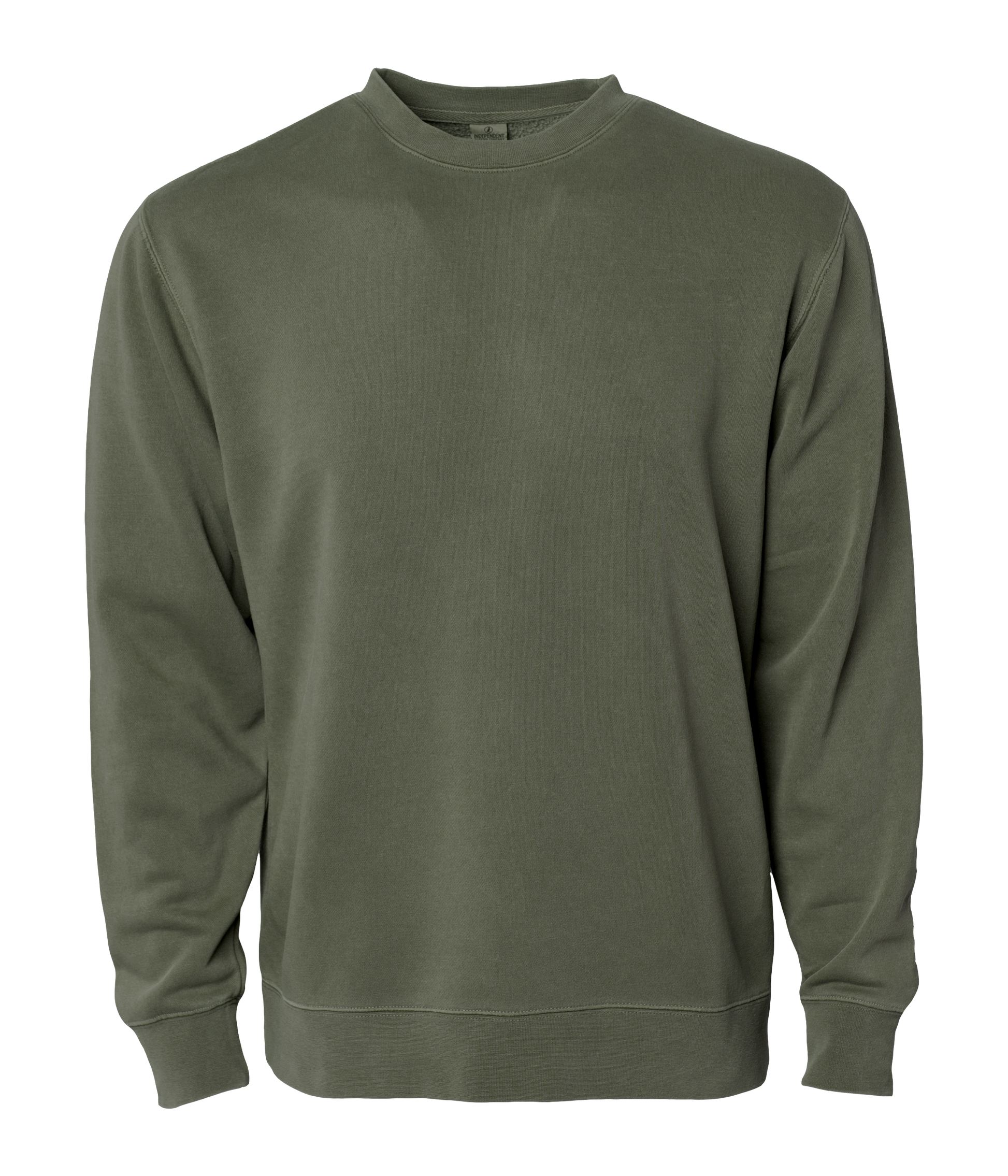 PRM3500 - Unisex Midweight Pigment Dyed Crew Neck - Army / XS - CREWNECKS