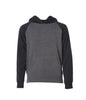 PRM10TSB - Toddler Lightweight Special Blend Raglan Hooded Pullover - Carbon Charcoal Heather Black / 2T - HOODIES