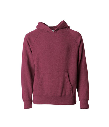 PRM10TSB - Toddler Lightweight Special Blend Raglan Hooded Pullover - Crimson Heather / 2T - HOODIES