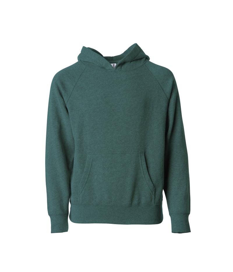 PRM10TSB - Toddler Lightweight Special Blend Raglan Hooded Pullover - Moss Heather / 2T - HOODIES