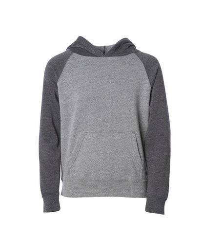 PRM10TSB - Toddler Lightweight Special Blend Raglan Hooded Pullover - Nickel Carbon Gunmetal Heather Charcoal / 2T
