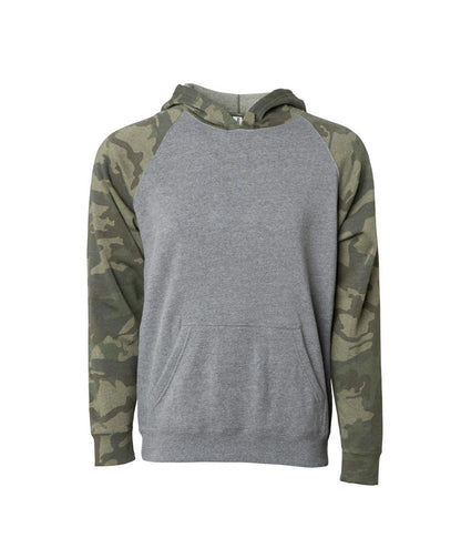PRM10TSB - Toddler Lightweight Special Blend Raglan Hooded Pullover - Nickel Forest Camo / 2T - HOODIES