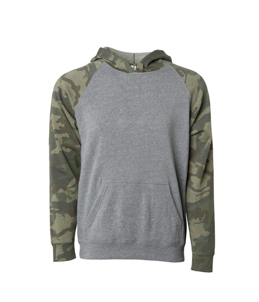 PRM10TSB - Toddler Lightweight Special Blend Raglan Hooded Pullover - Nickel Forest Camo / 2T - HOODIES