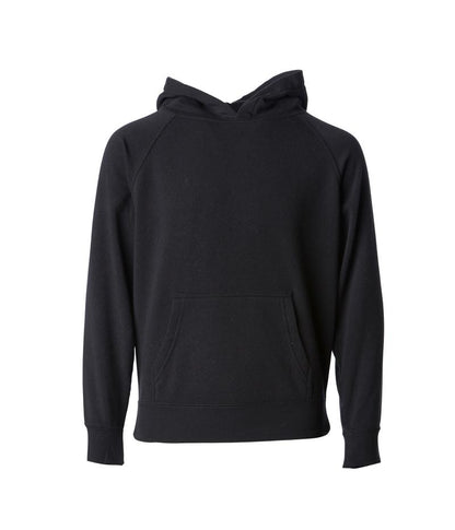PRM10TSB - Toddler Lightweight Special Blend Raglan Hooded Pullover - Black / 2T - HOODIES