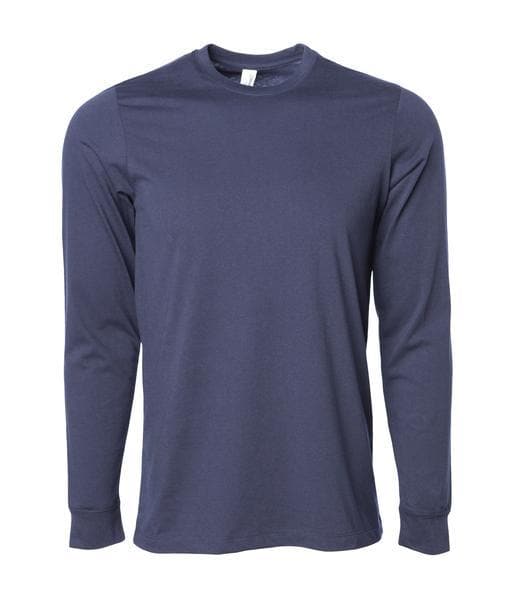 PRM12LSB - Long Sleeve Special Blend T-Shirt - Midnight Heather / XS - CLOSE