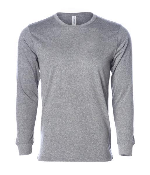 PRM12LSB - Long Sleeve Special Blend T-Shirt - Nickel Gunmetal Heather / XS - CLOSE