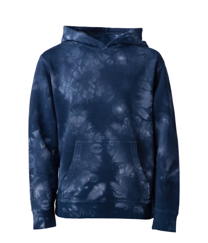 PRM1500TD - Youth Midweight Tie Dye Hooded Pullover - navy / XS - HOODIES