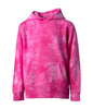 PRM1500TD - Youth Midweight Tie Dye Hooded Pullover - Pink / XS - HOODIES