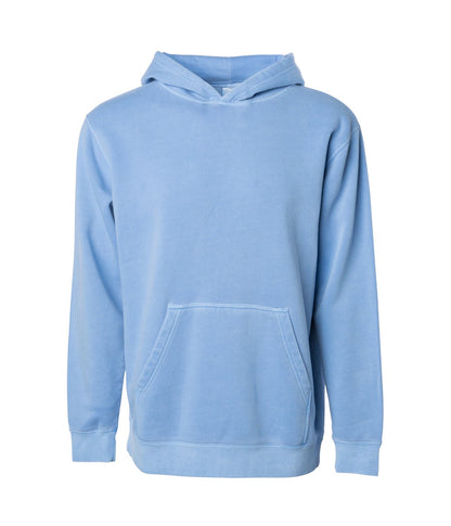 PRM1500Y - Youth Midweight Pigment Dyed Hooded Pullover - Light Blue / XS - HOODIES