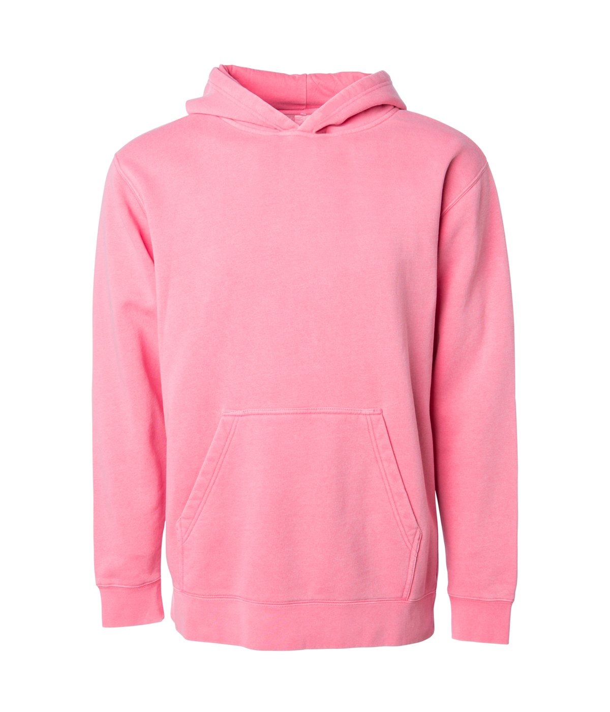PRM1500Y - Youth Midweight Pigment Dyed Hooded Pullover - Pink / XS - HOODIES