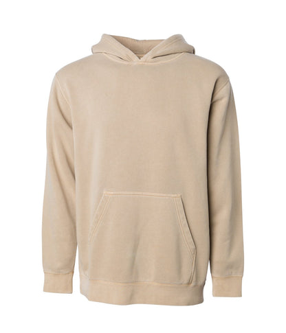 PRM1500Y - Youth Midweight Pigment Dyed Hooded Pullover - Sandstone / XS - HOODIES