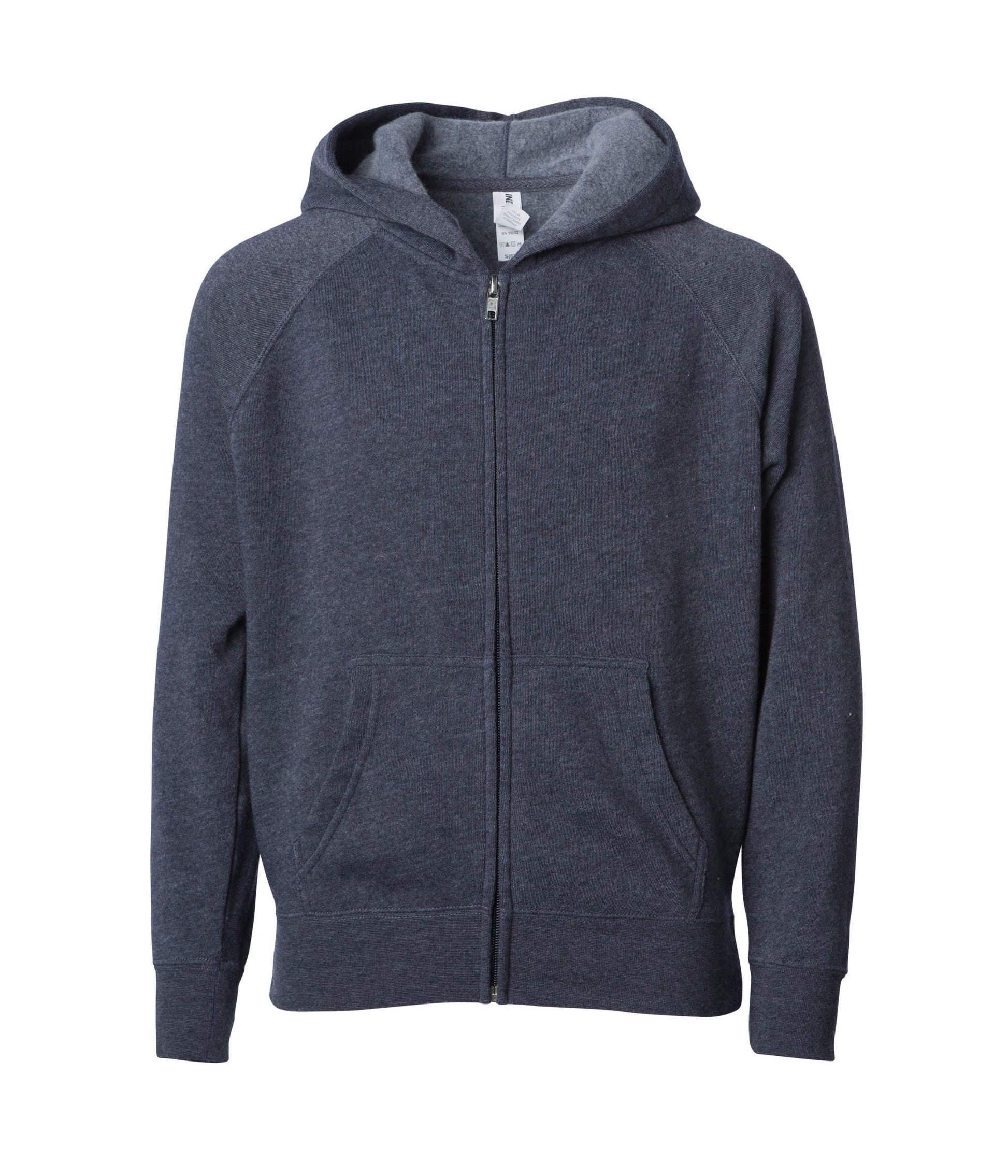 PRM15YSBZ - Youth Lightweight Special Blend Raglan Zip Hood - Midnight Heather / XS - ZIPS