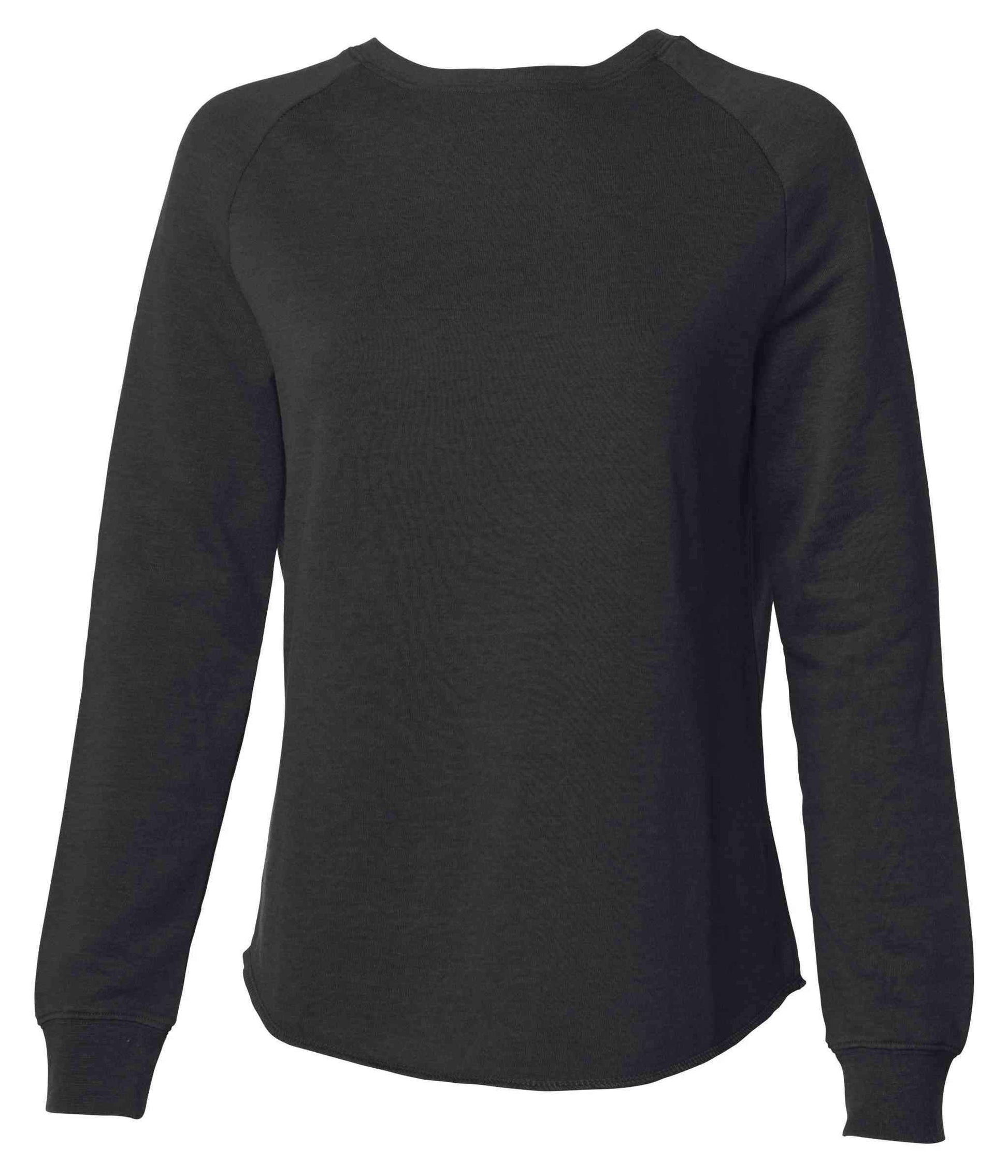 PRM2000 - Women’s California Wave Wash Crew - Black / XS - CREWNECKS