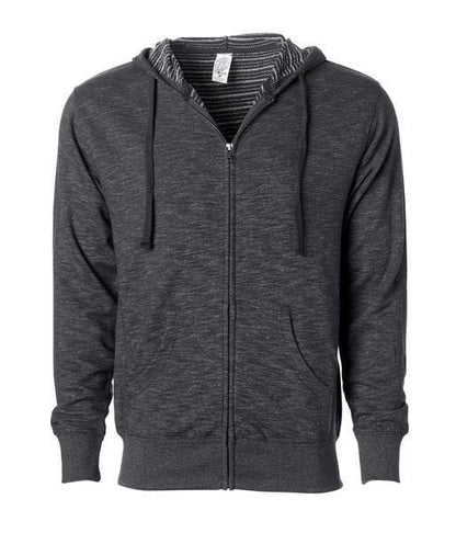 PRM22BZ - Men’s Baja Stripe French Terry Zip Hood - Black / XS - CLOSE