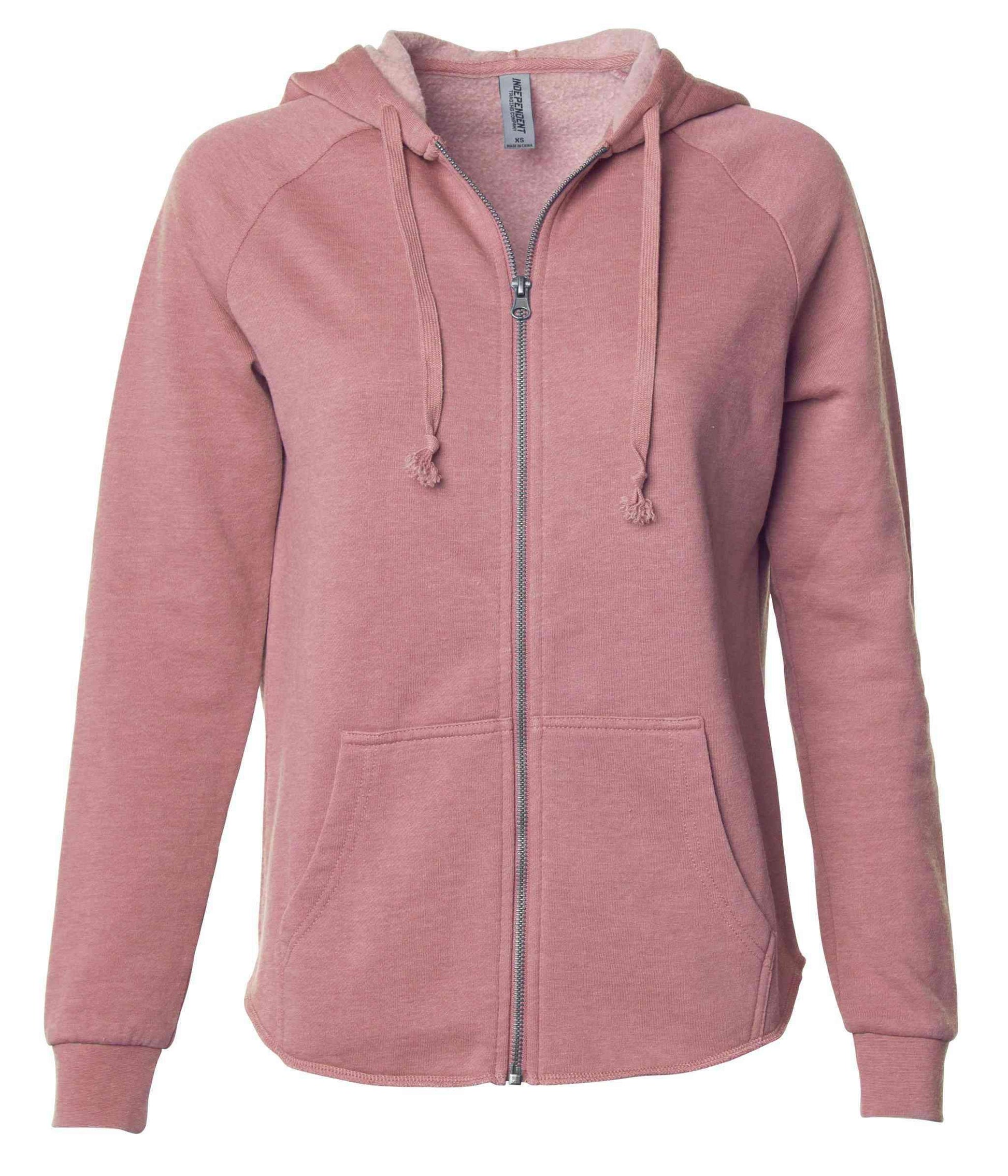 PRM2500Z - Women’s California Wave Wash Zip Hood - Dusty Rose / XS - ZIPS