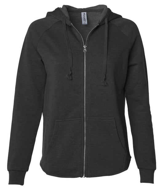 PRM2500Z - Women’s California Wave Wash Zip Hood - Black / XS - ZIPS
