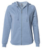 PRM2500Z - Women’s California Wave Wash Zip Hood - Misty Blue / XS - ZIPS