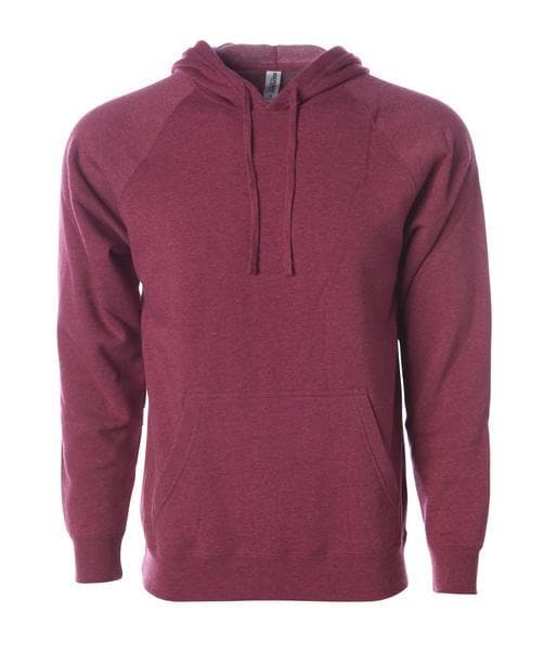 PRM33SBP - Special Blend Raglan Hooded Pullover - Crimson Heather / XS - HOODIES
