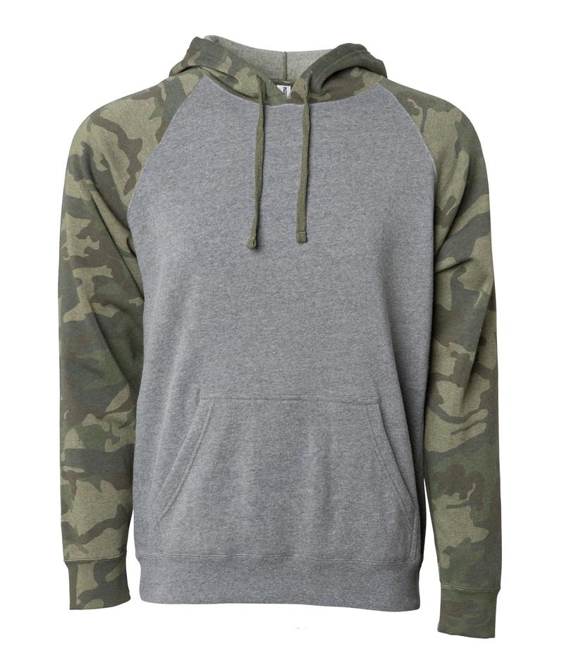 PRM33SBP - Special Blend Raglan Hooded Pullovers - Nickel Forest Camo / XS - HOODIES