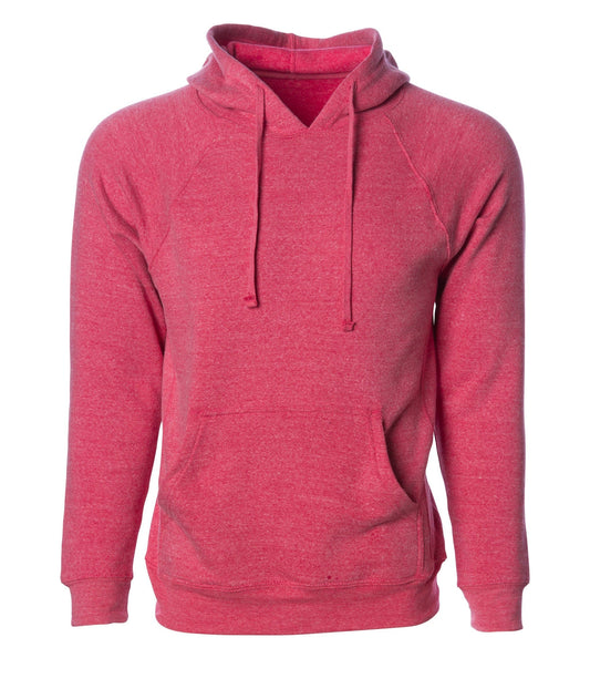PRM33SBP - Special Blend Raglan Hooded Pullover - Pomegranate Heather / XS - HOODIES