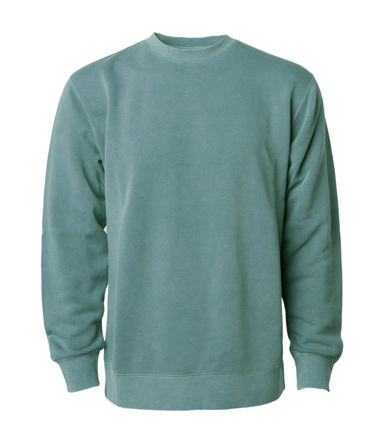 PRM3500 - Unisex Midweight Pigment Dyed Crew Neck - Alpine Green / XS - CREWNECKS