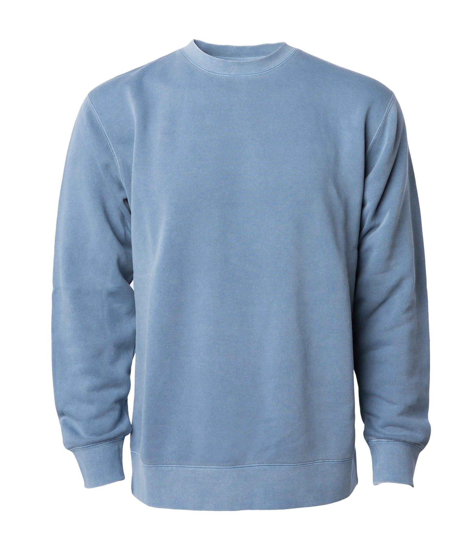 PRM3500 - Unisex Midweight Pigment Dye Crew - Slate Blue / XS - CREWNECKS