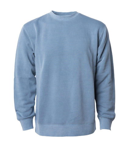 PRM3500 - Unisex Midweight Pigment Dye Crew - Slate Blue / XS - CREWNECKS