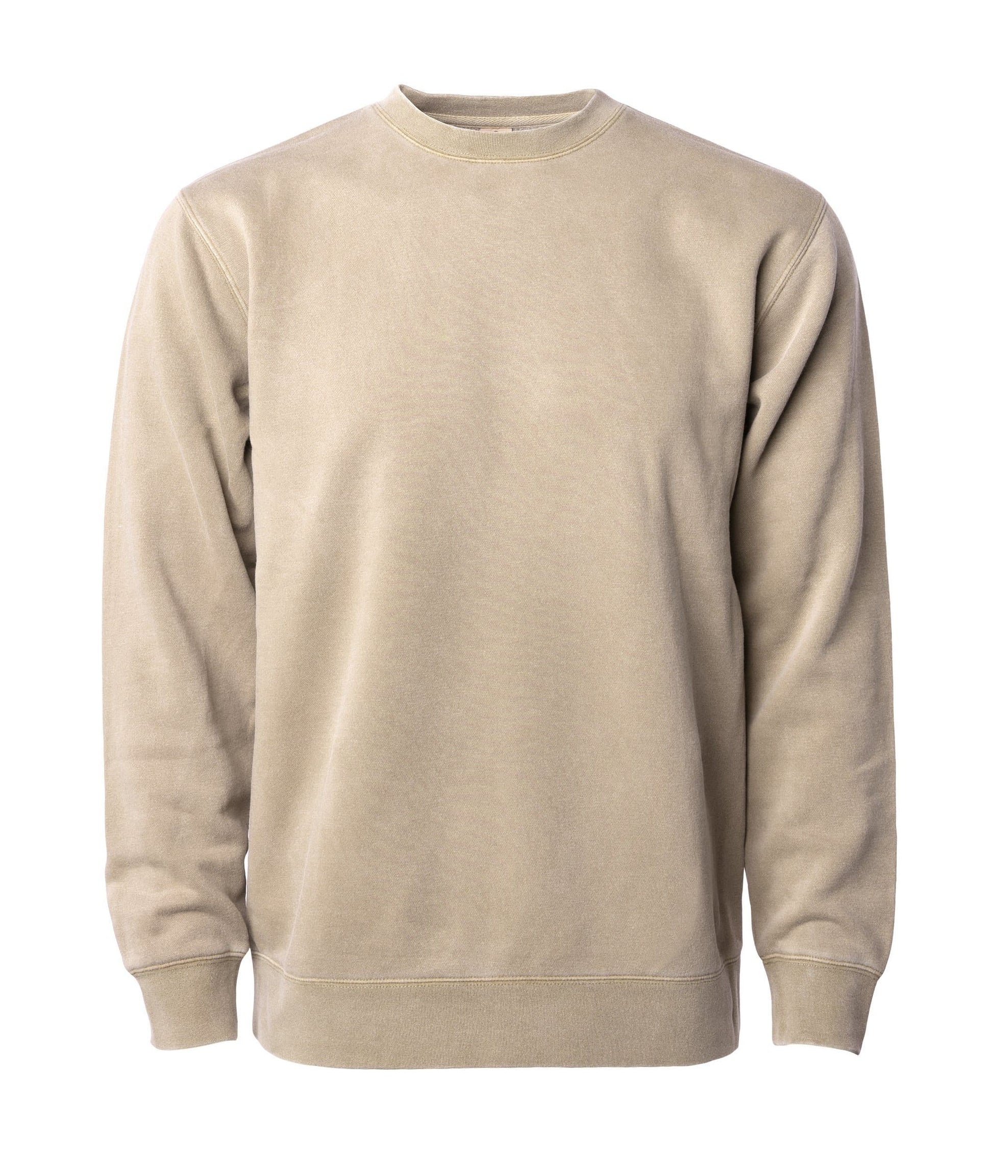 PRM3500 - Unisex Midweight Pigment Dye Crew - Sandstone / XS - CREWNECKS