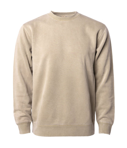 PRM3500 - Unisex Midweight Pigment Dye Crew - Sandstone / XS - CREWNECKS