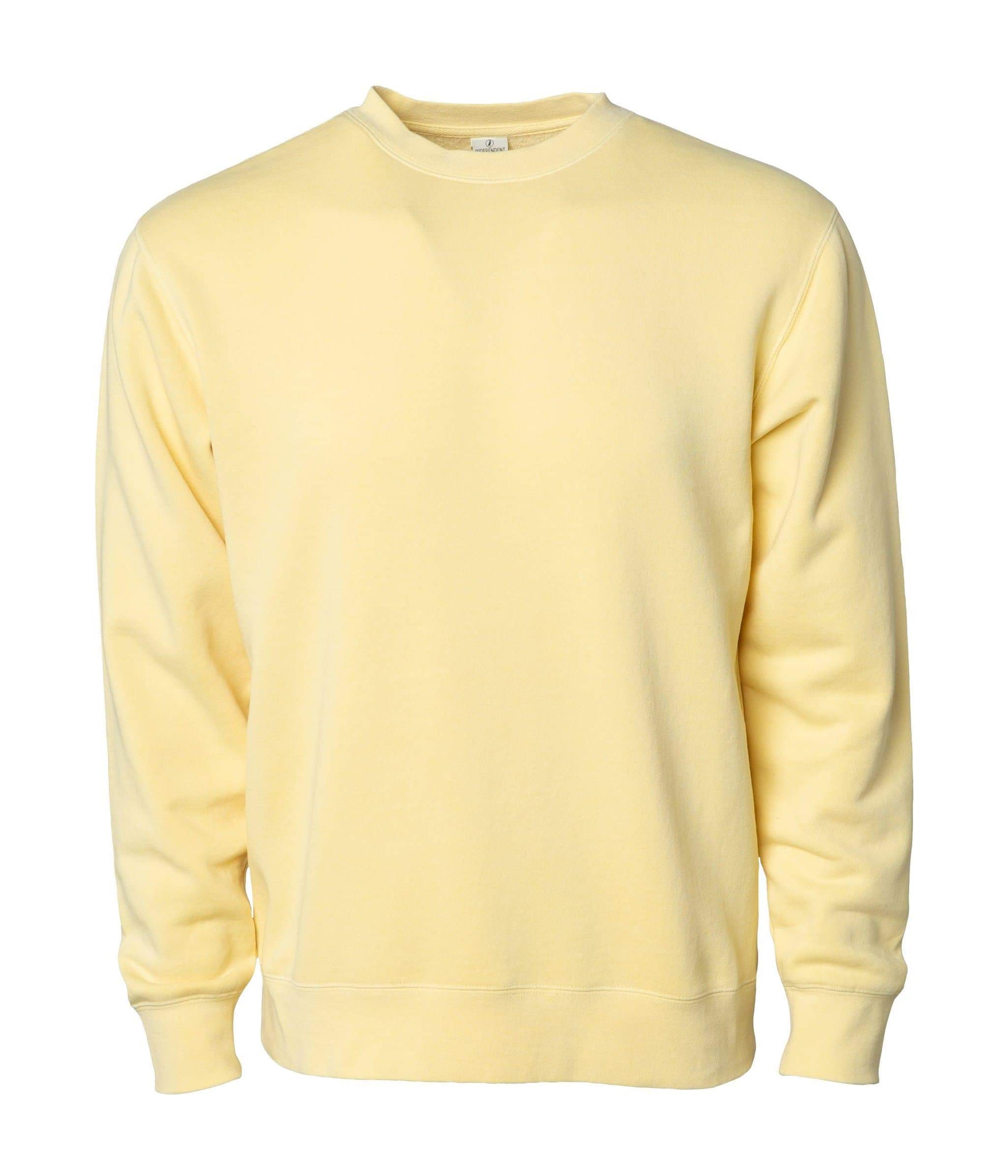 PRM3500 - Unisex Midweight Pigment Dye Crew - Yellow / XS - CREWNECKS