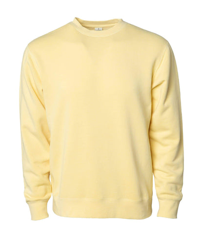 PRM3500 - Unisex Midweight Pigment Dye Crew - Yellow / XS - CREWNECKS