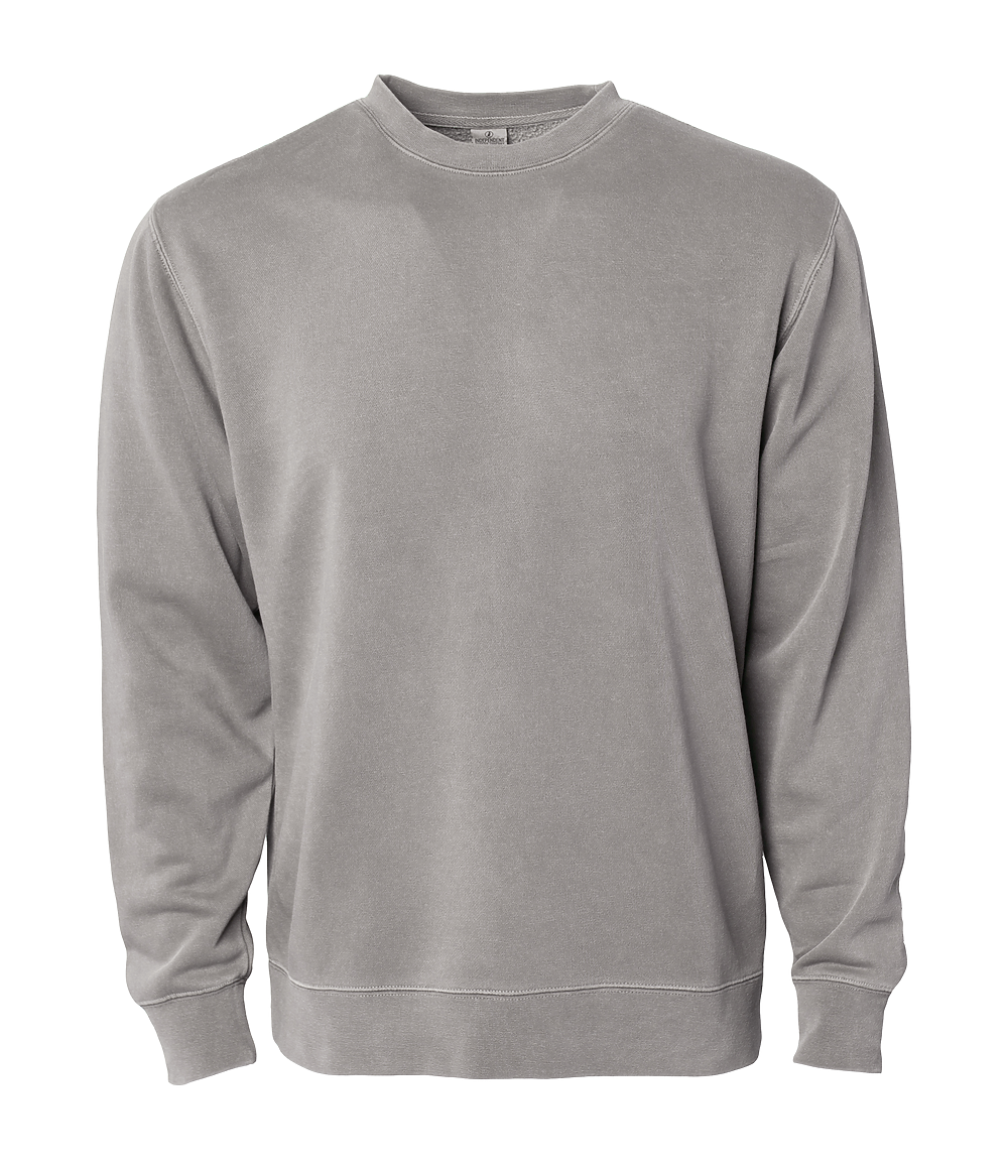 PRM3500 - Unisex Midweight Pigment Dyed Crew Neck - Cement / XS - CREWNECKS