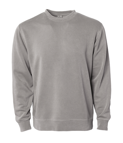 PRM3500 - Unisex Midweight Pigment Dyed Crew Neck - Cement / XS - CREWNECKS