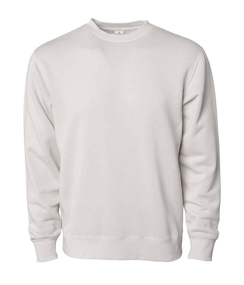 PRM3500 - Unisex Midweight Pigment Dyed Crew Neck - Ivory / XS - CREWNECKS