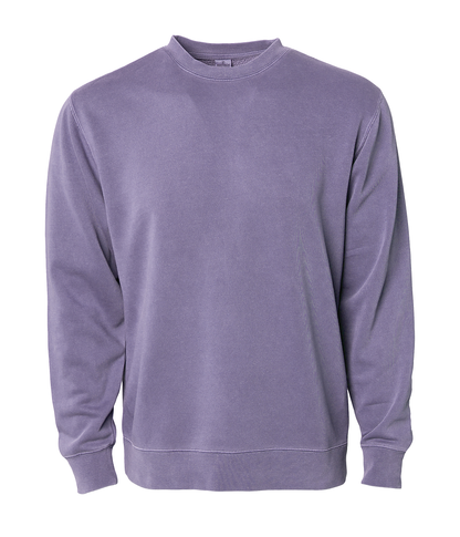 PRM3500 - Unisex Midweight Pigment Dye Crew - Plum / XS - CREWNECKS