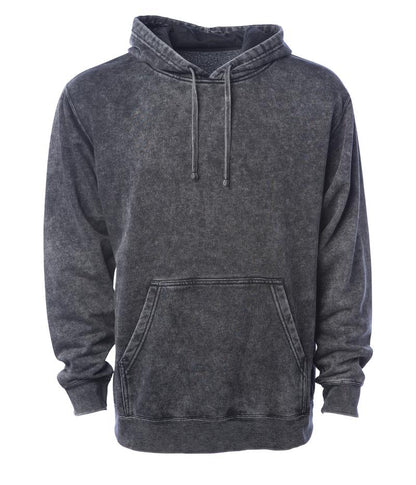 PRM4500MW - Unisex Midweight Mineral Wash Hooded Pullover - Black / XS - HOODIES