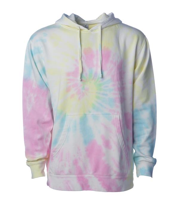 PRM4500TD - Unisex Midweight Tie Dye Hooded Pullover