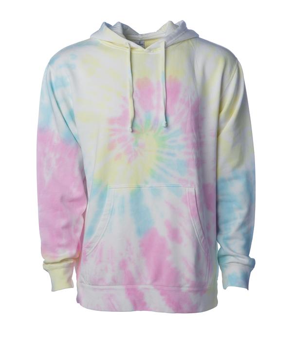 PRM4500TD - Unisex Midweight Tie Dye Hooded Pullover - Sunset Swirl / XS - HOODIES