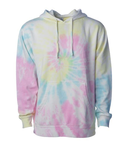 PRM4500TD - Unisex Midweight Tie Dye Hooded Pullover - Sunset Swirl / XS - HOODIES