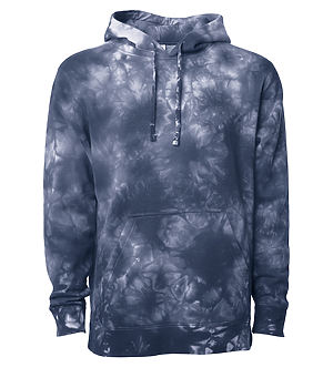 PRM4500TD - Unisex Midweight Tie Dye Hooded Pullover - navy / XS - HOODIES