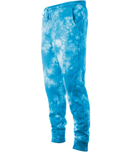 PRM50PTTD - Men’s Tie Die Fleece Pant - Dye Aqua Blue / XS - SWEATPANTS
