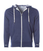 PRM90HTZ - Unisex French Terry Zip Hooded Sweatshirt - Navy Heather / XS - ZIPS