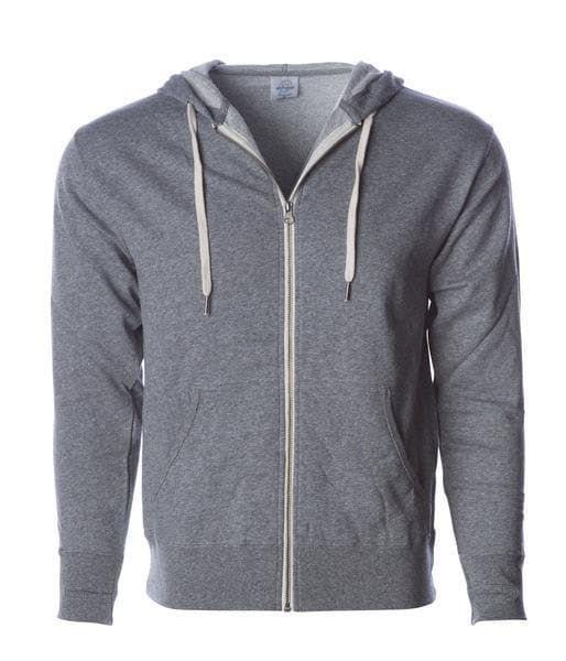 PRM90HTZ - Unisex French Terry Zip Hooded Sweatshirt - Salt and Pepper / XS - ZIPS
