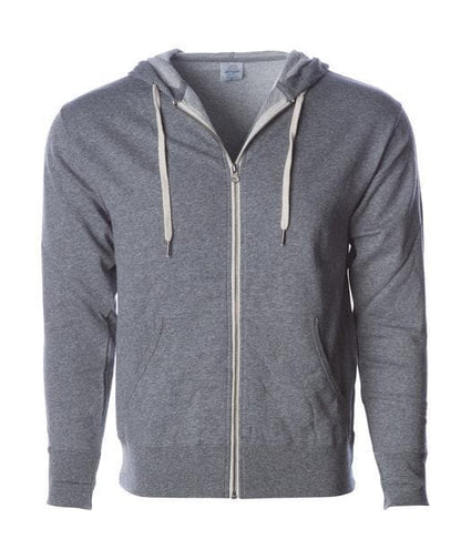 PRM90HTZ - Unisex French Terry Zip Hooded Sweatshirt - Salt and Pepper / XS - ZIPS